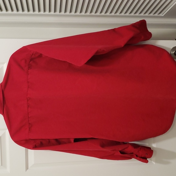 Men's Tango by Max Raab.Long sleeve, button down shirt. Red. - Picture 3 of 3